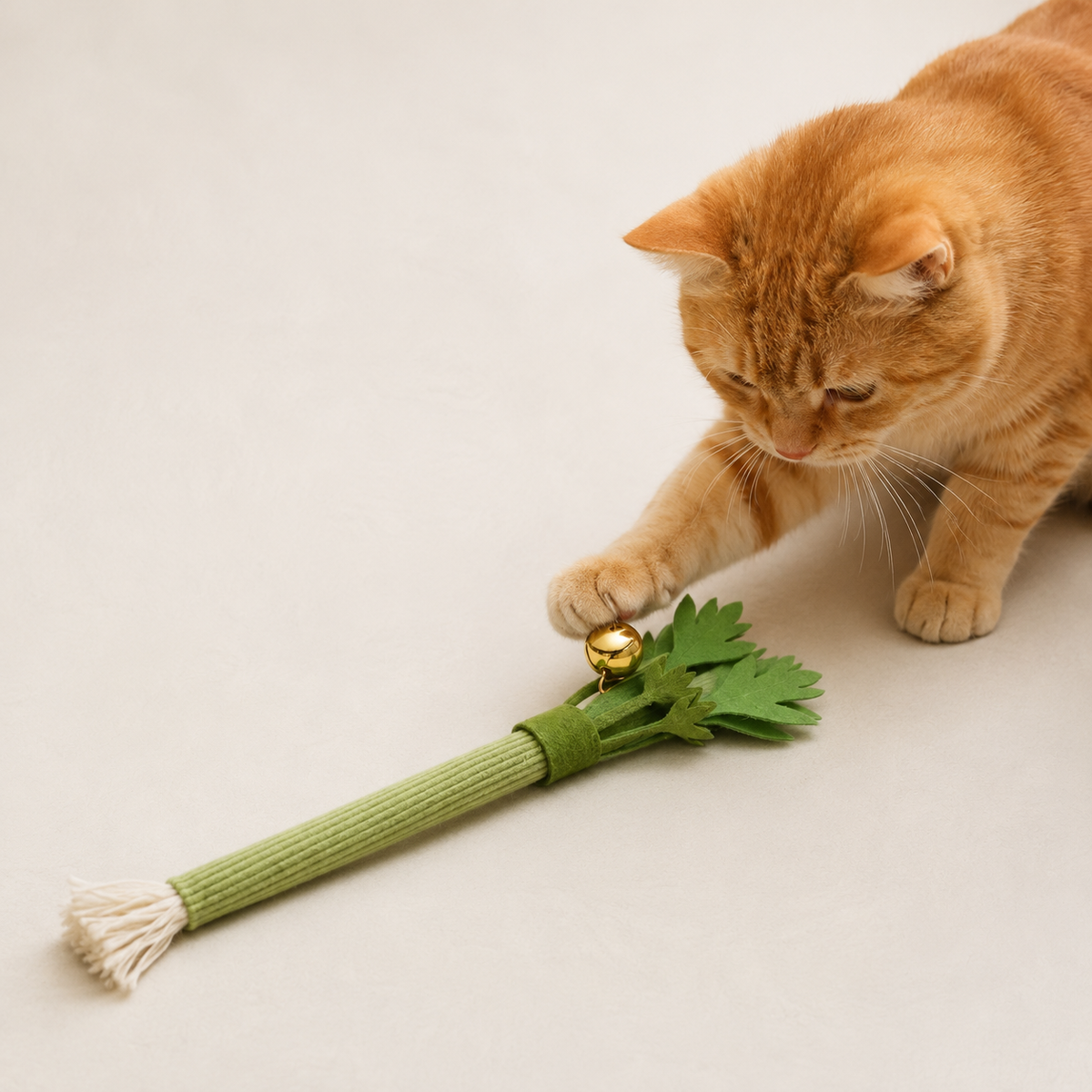 Jouet céleri à mâcher pour chat