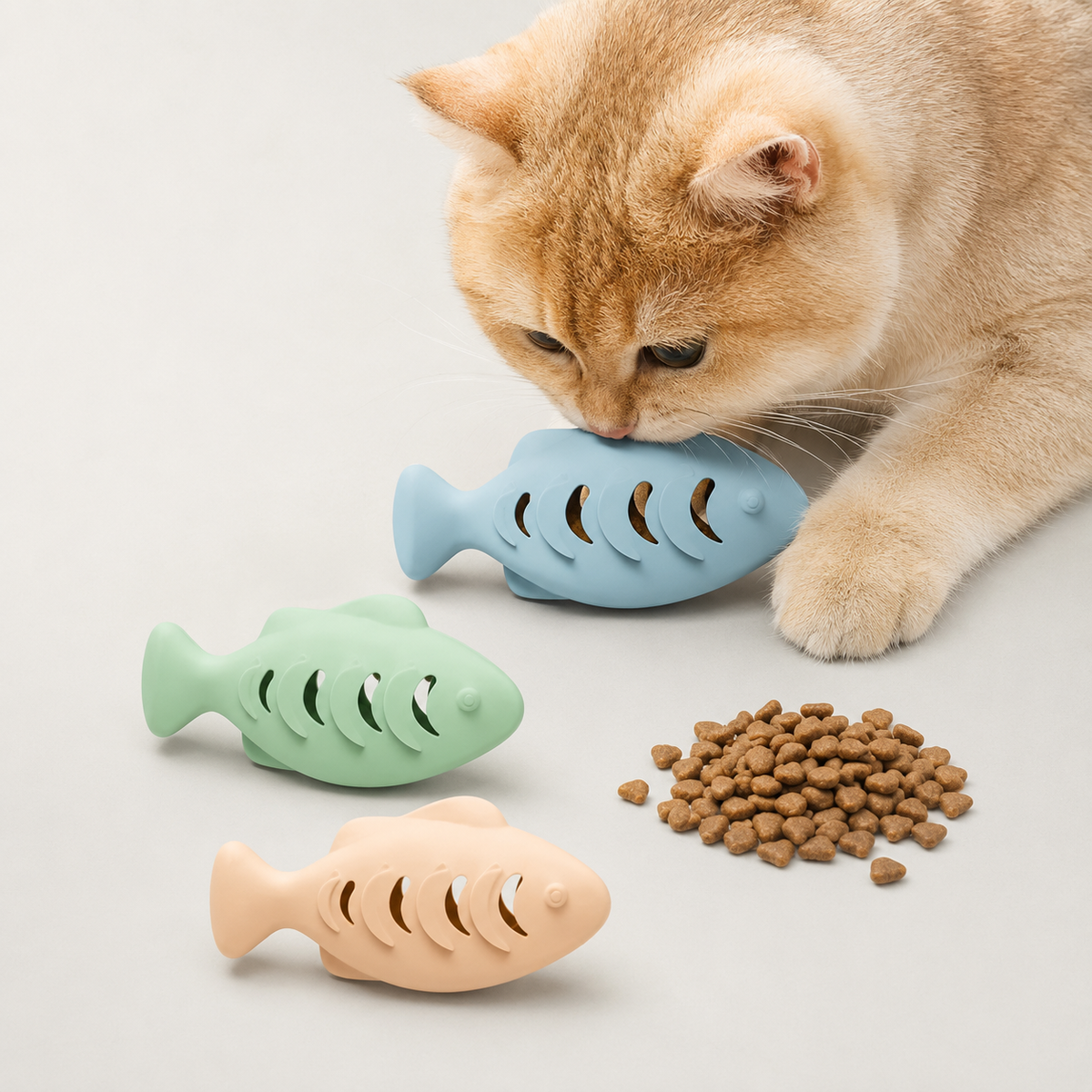 Jouet pour chat poisson à friandises