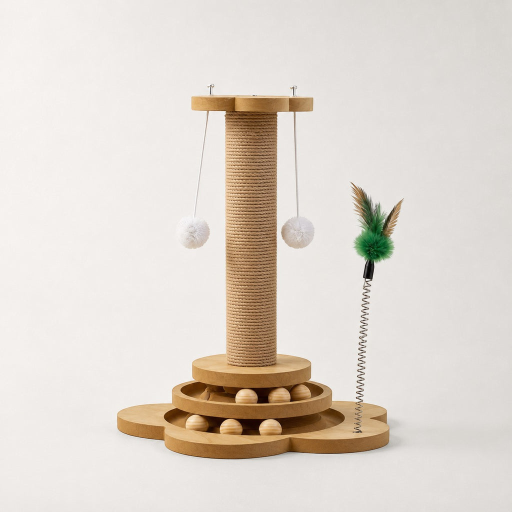 Griffoir pour chat en bois