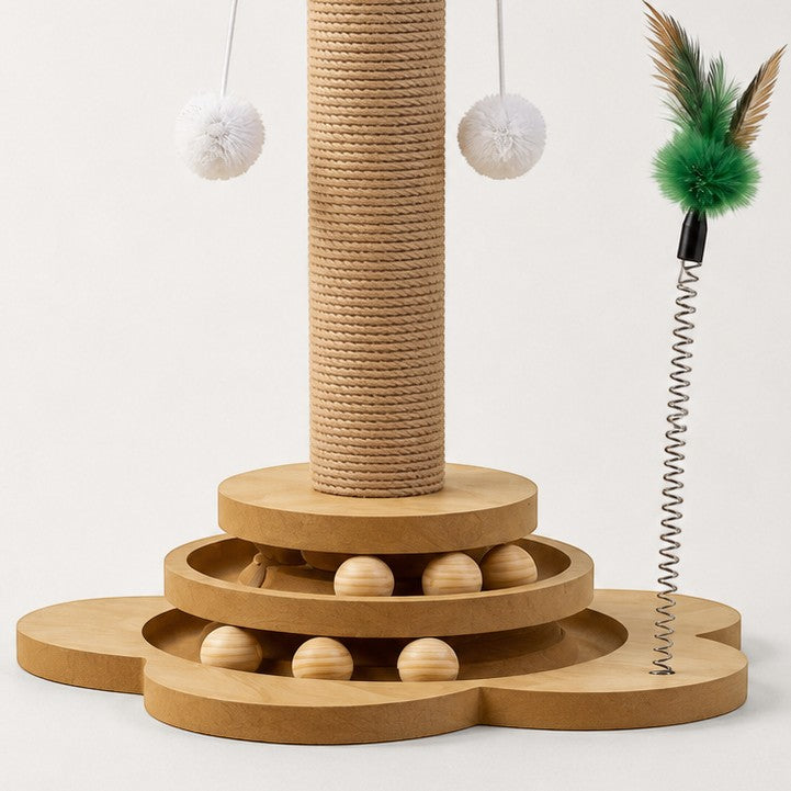 Griffoir pour chat en bois