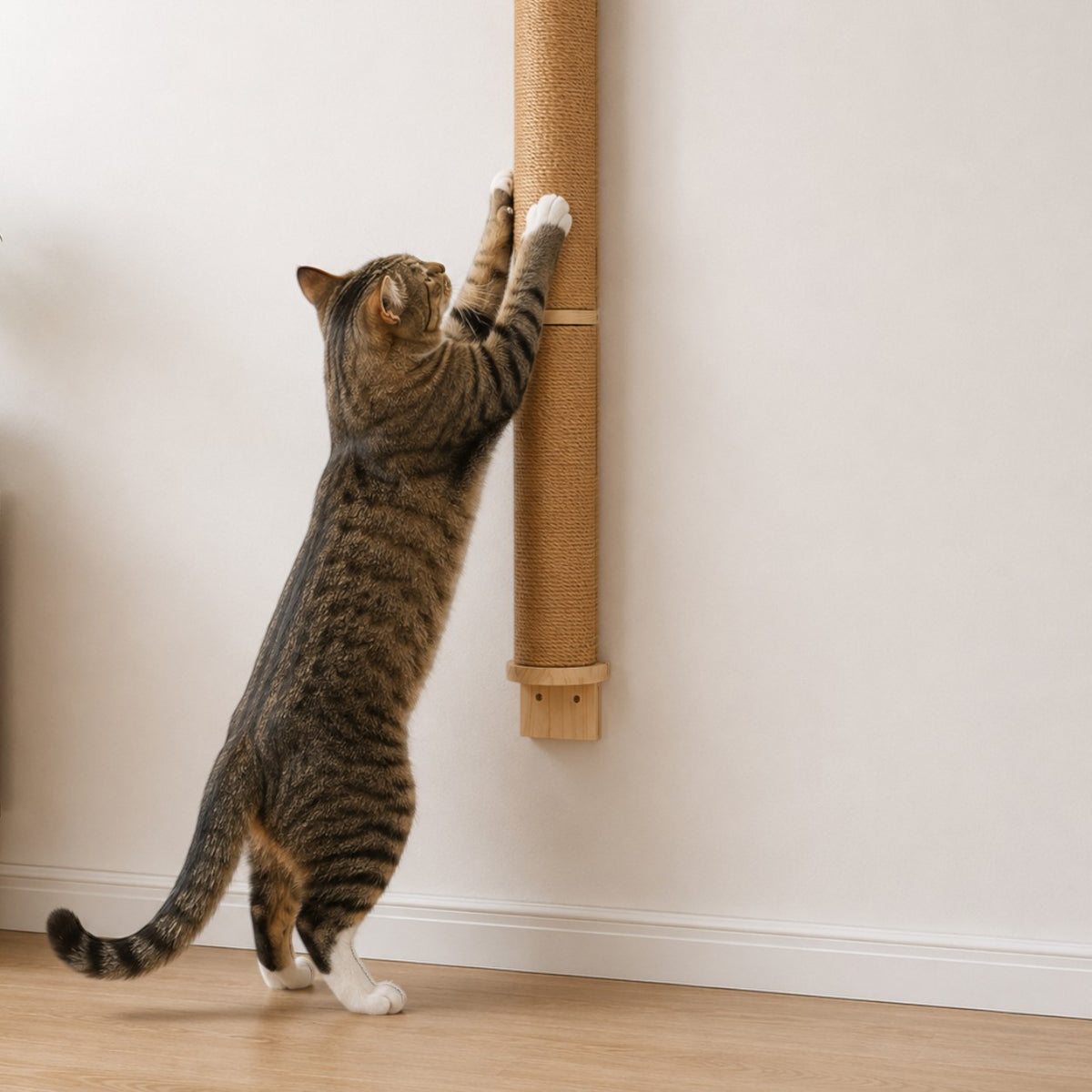 Poteau griffoir mural pour chat