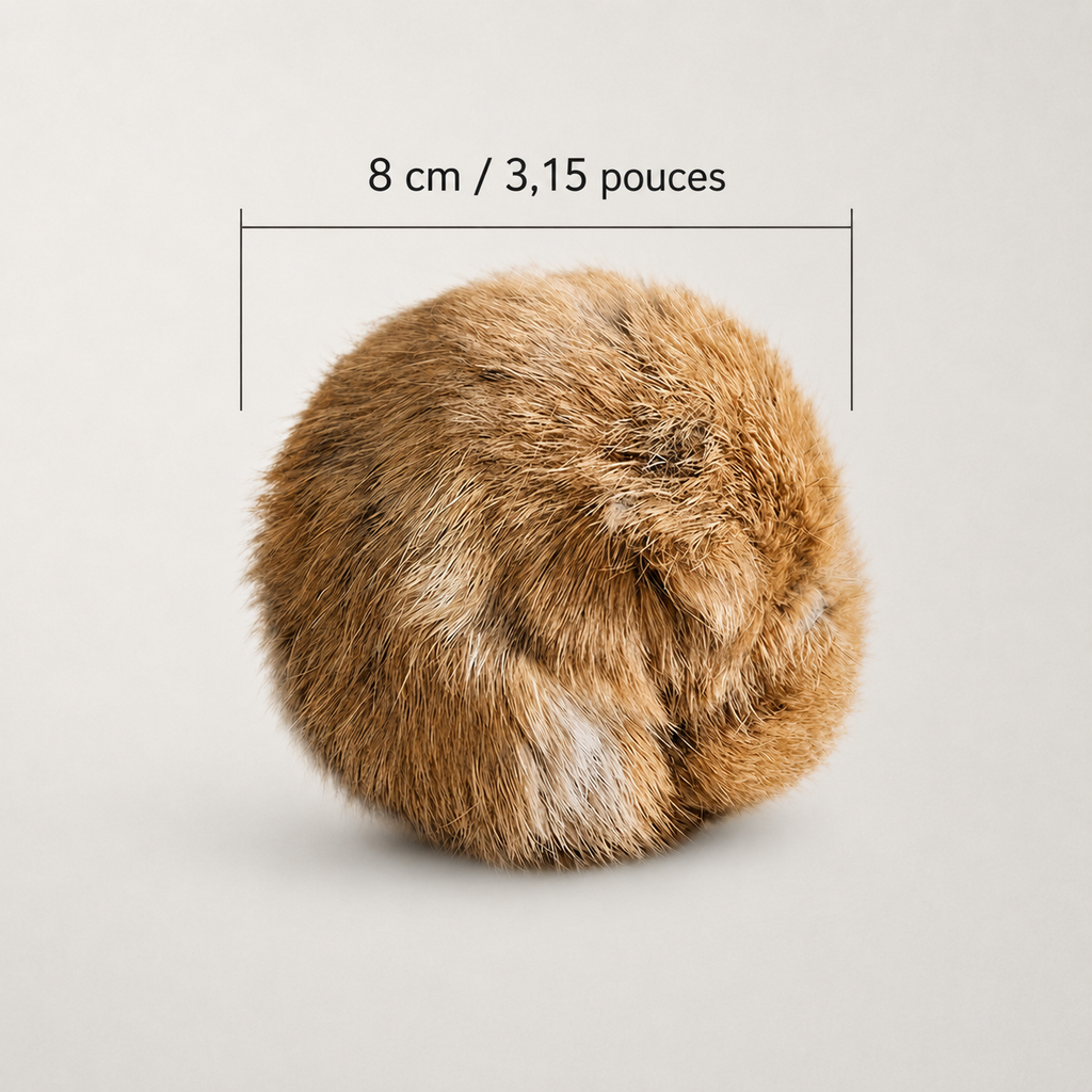 Lot de balles en fourrure pour chat