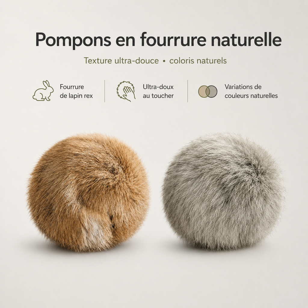 Lot de balles en fourrure pour chat