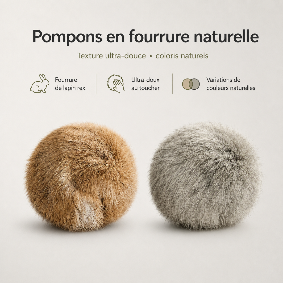 Lot de balles en fourrure pour chat