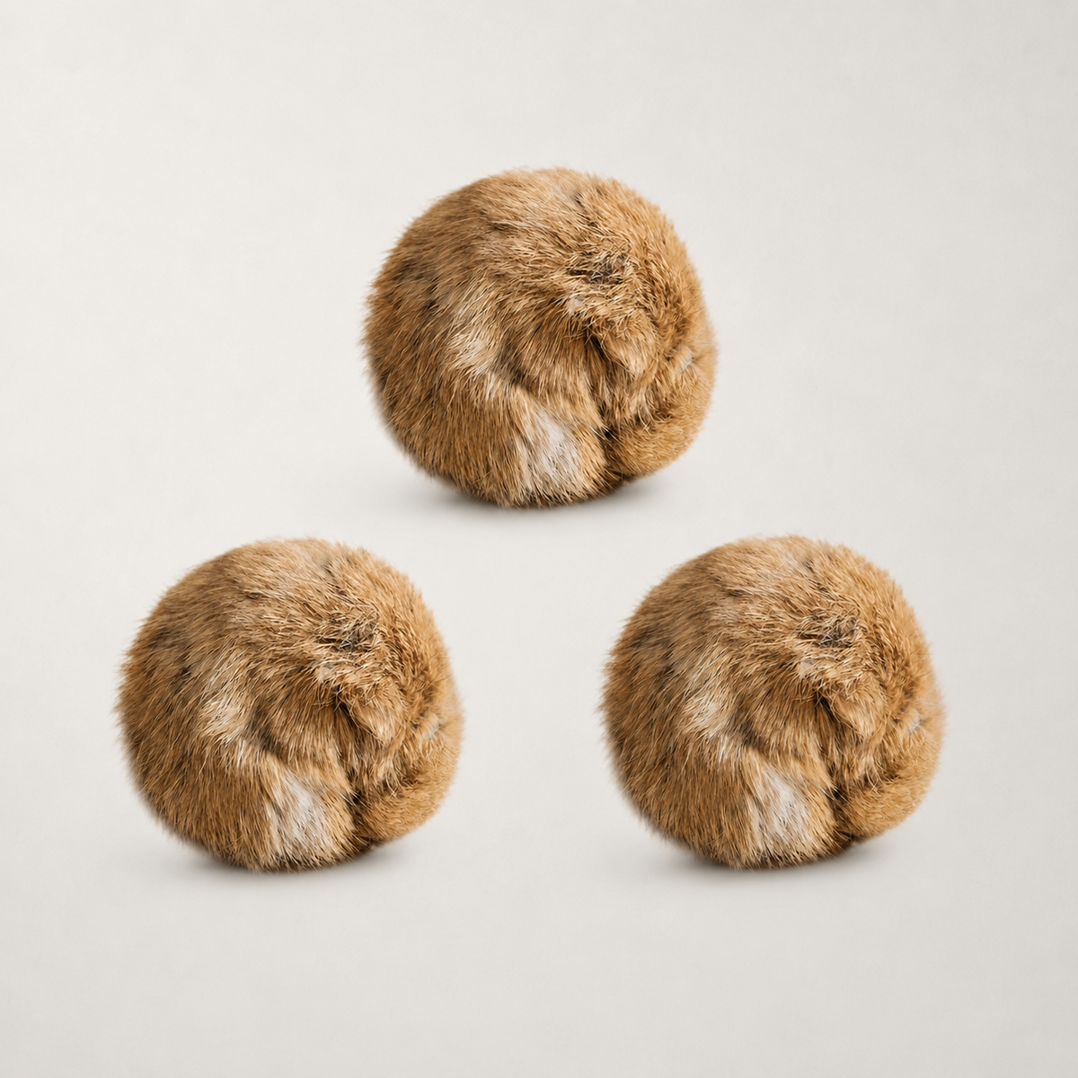 Lot de balles en fourrure pour chat