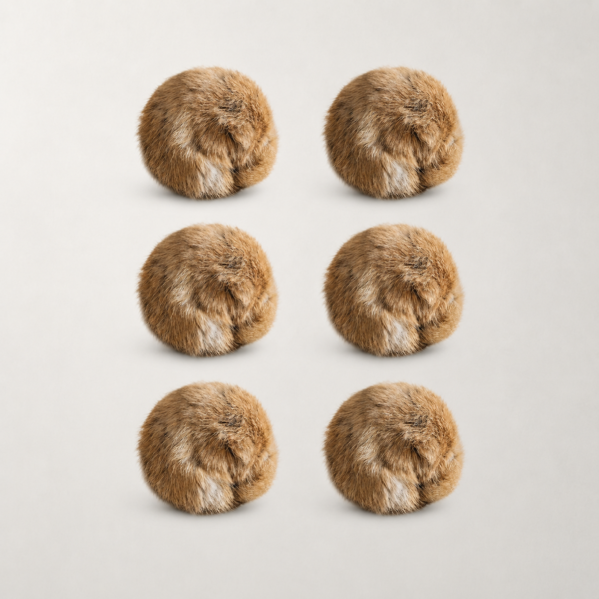 Lot de balles en fourrure pour chat