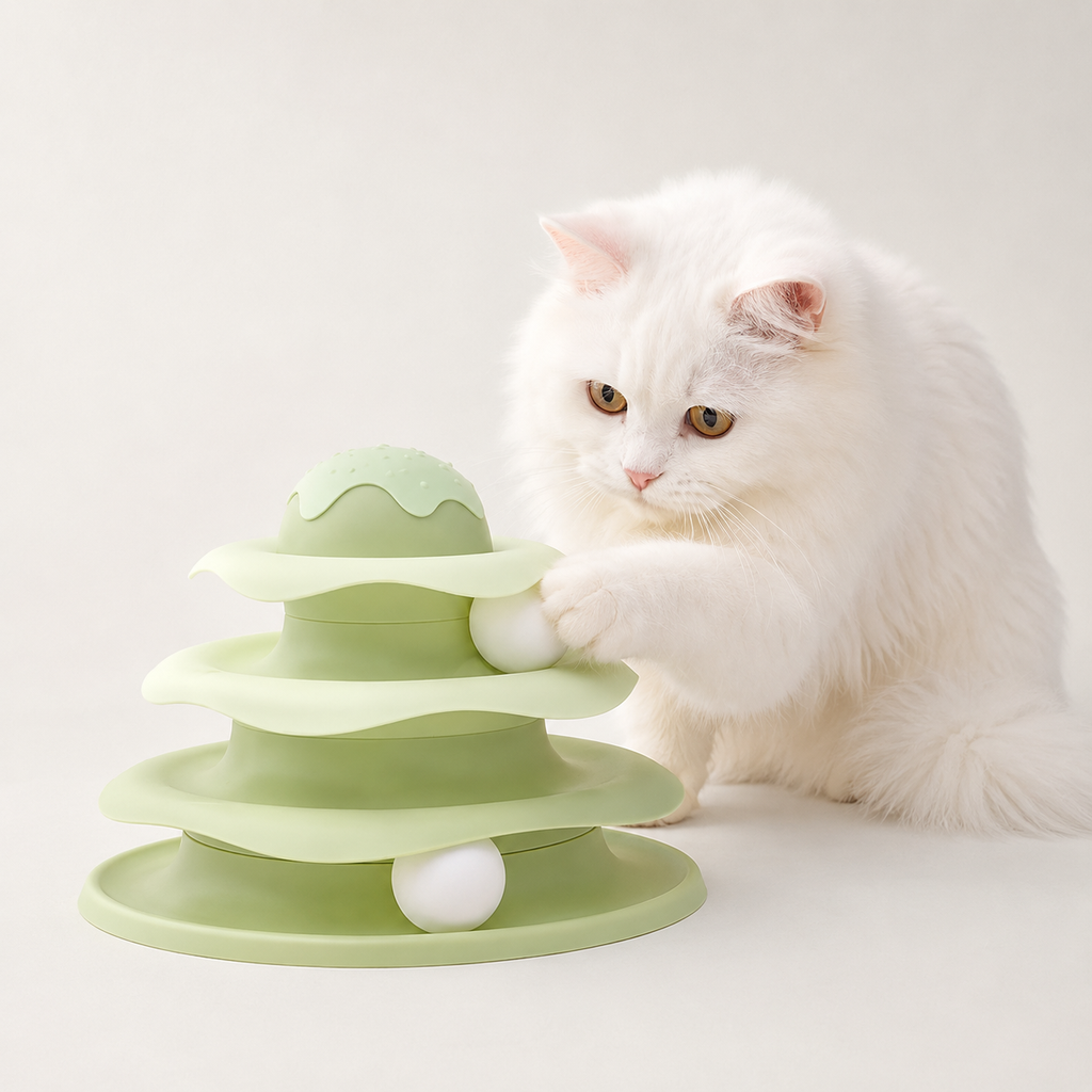 Tour de jeu pour chat avec balle