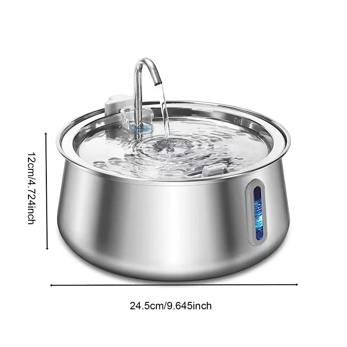 Fontaine à eau en inox pour chat 4L
