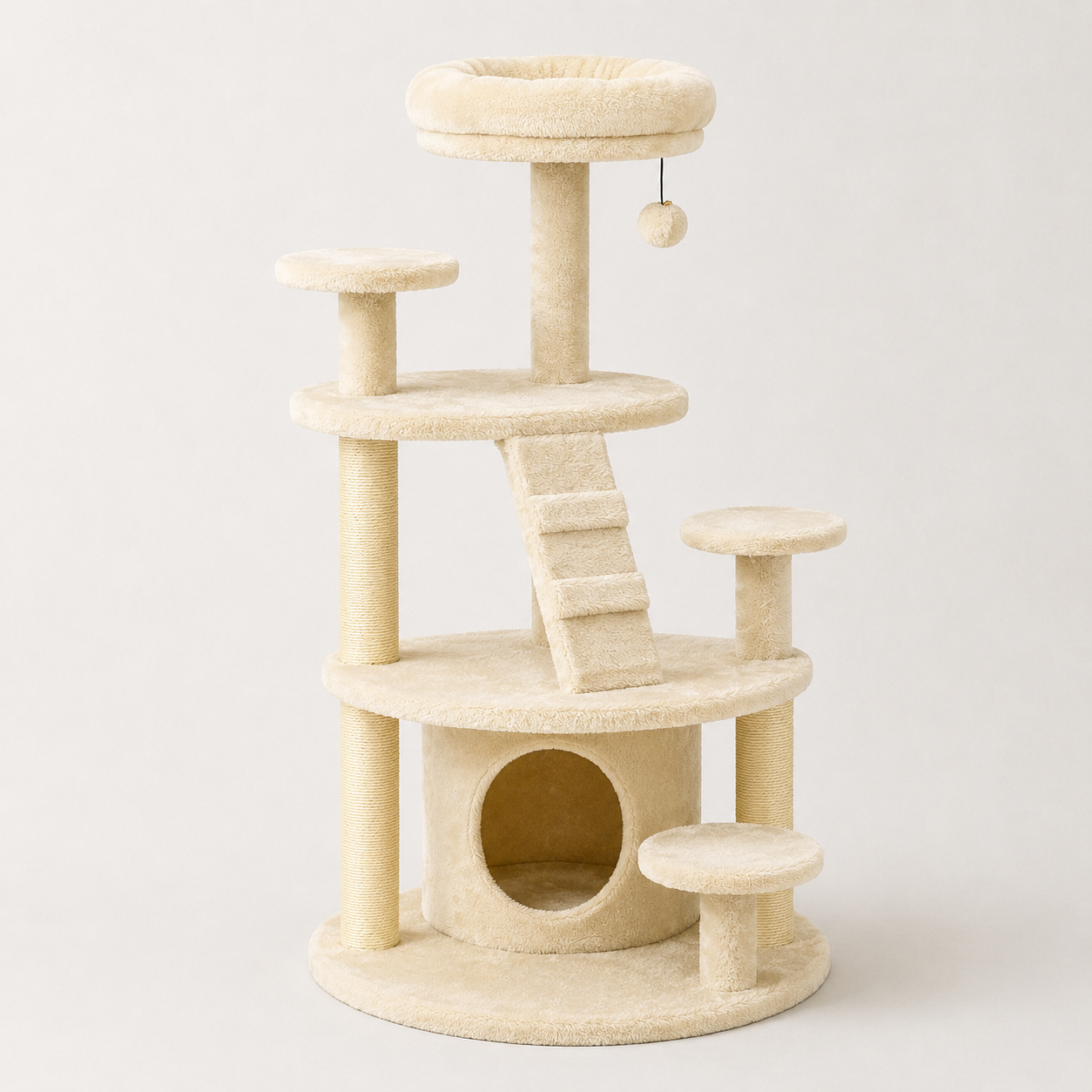 Arbre à chat blanc design - Bofélin Image