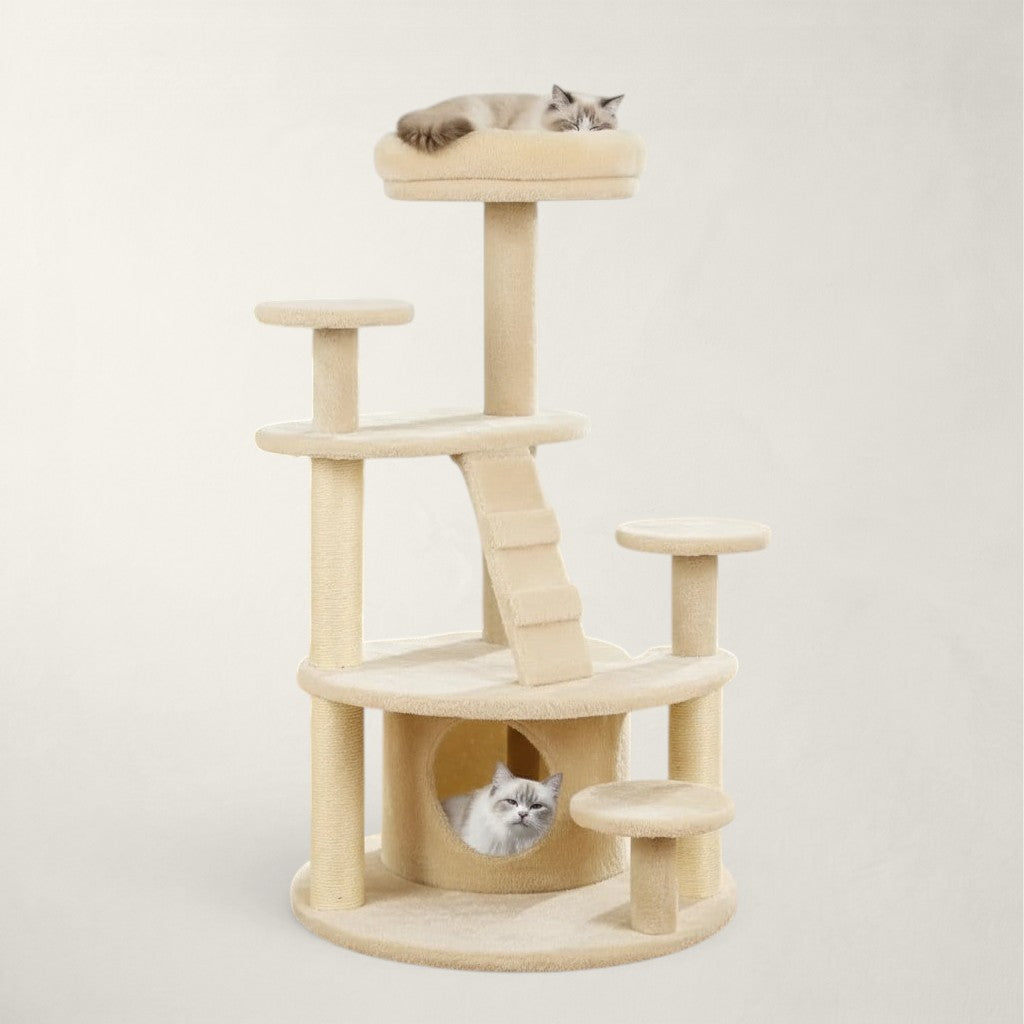 Arbre à chat blanc design - Bofélin - 4