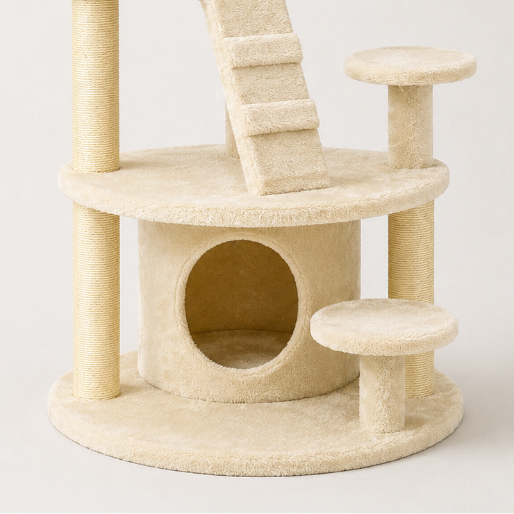 Arbre à chat blanc design