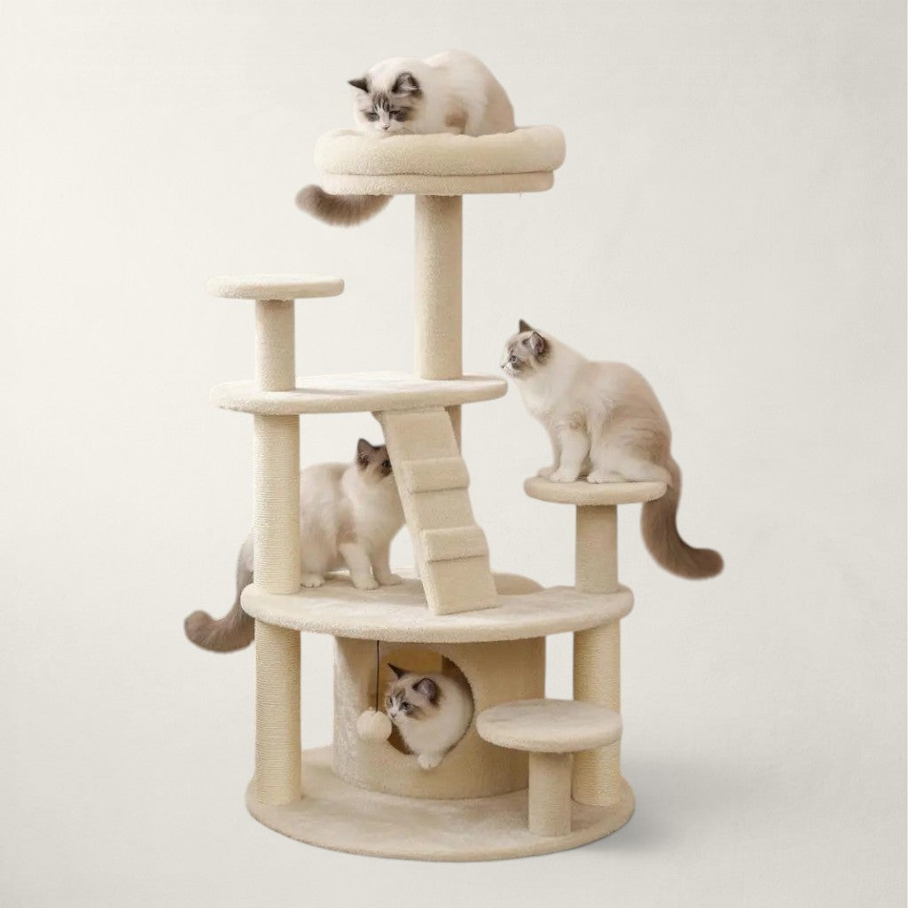 Arbre à chat blanc design - Bofélin - 2