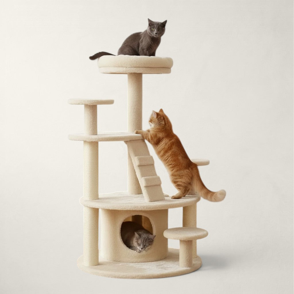 Arbre à chat blanc design - Bofélin - 3