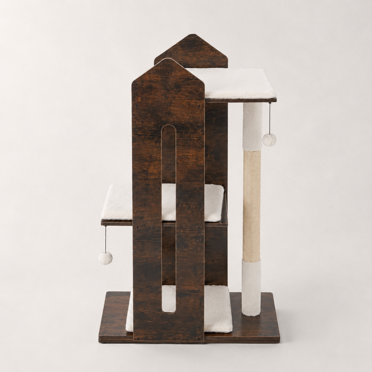 Arbre à chat bois design - Bofélin
