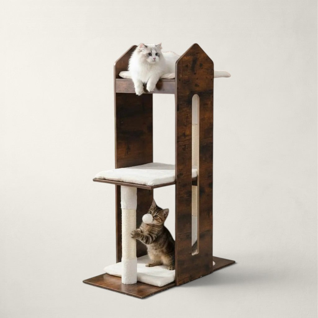 Arbre à chat bois design - Bofélin - 2