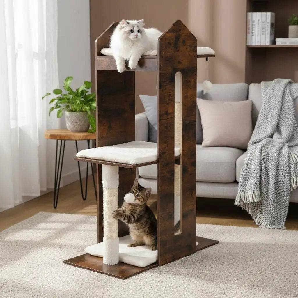 Arbre à chat bois design - Bofélin - 2 Image