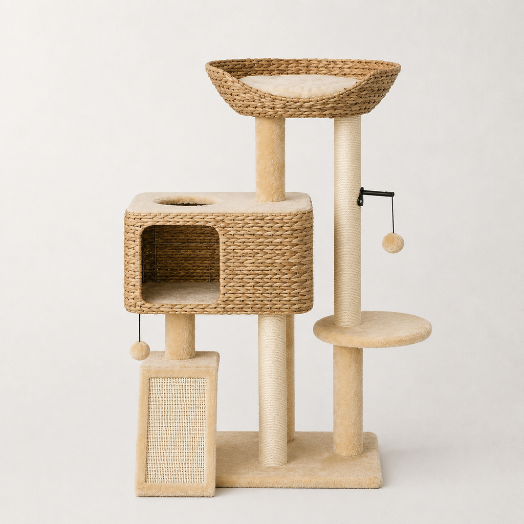 Arbre à chat bois esprit scandinave - Bofélin
