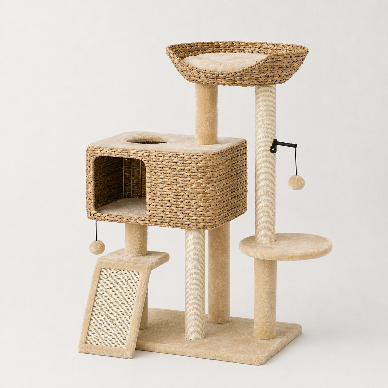 Arbre à chat bois esprit scandinave - Bofélin - 2 Image