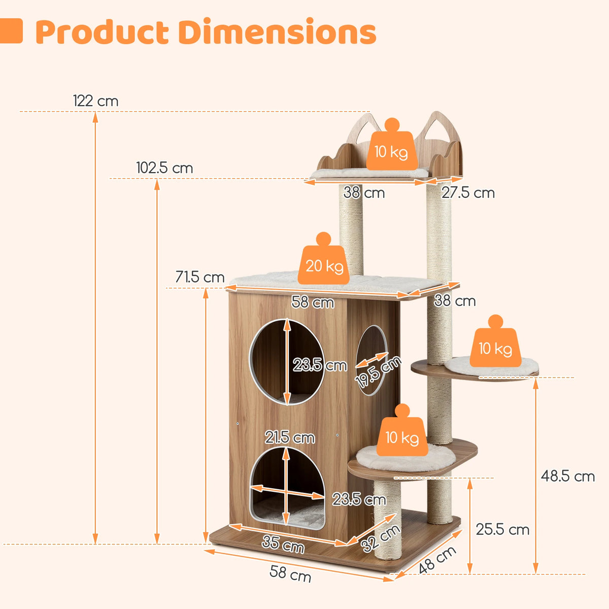 Arbre à chat design bois