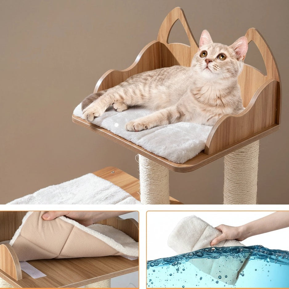 Arbre à chat design bois - Bofélin - 8