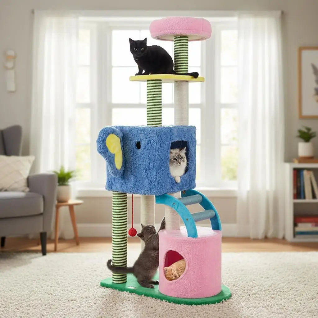 Arbre à chat design coloré - Bofélin - 2 Image