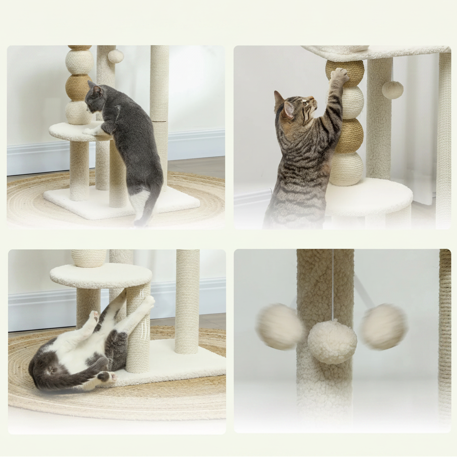 Arbre à chat design compact - Bofélin - 8