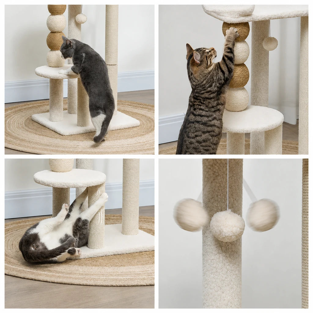 Arbre à chat design compact Nido Bofélin en situation