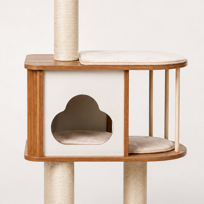 Arbre à chat design en bois - Bofélin - 4
