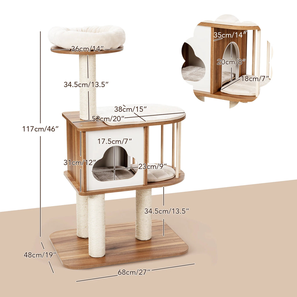 Arbre à chat design en bois - Bofélin - 7