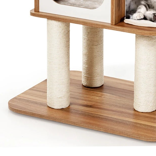 Arbre à chat design en bois