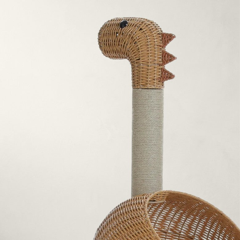 Arbre à chat design rotin dinosaure - Bofélin - 2