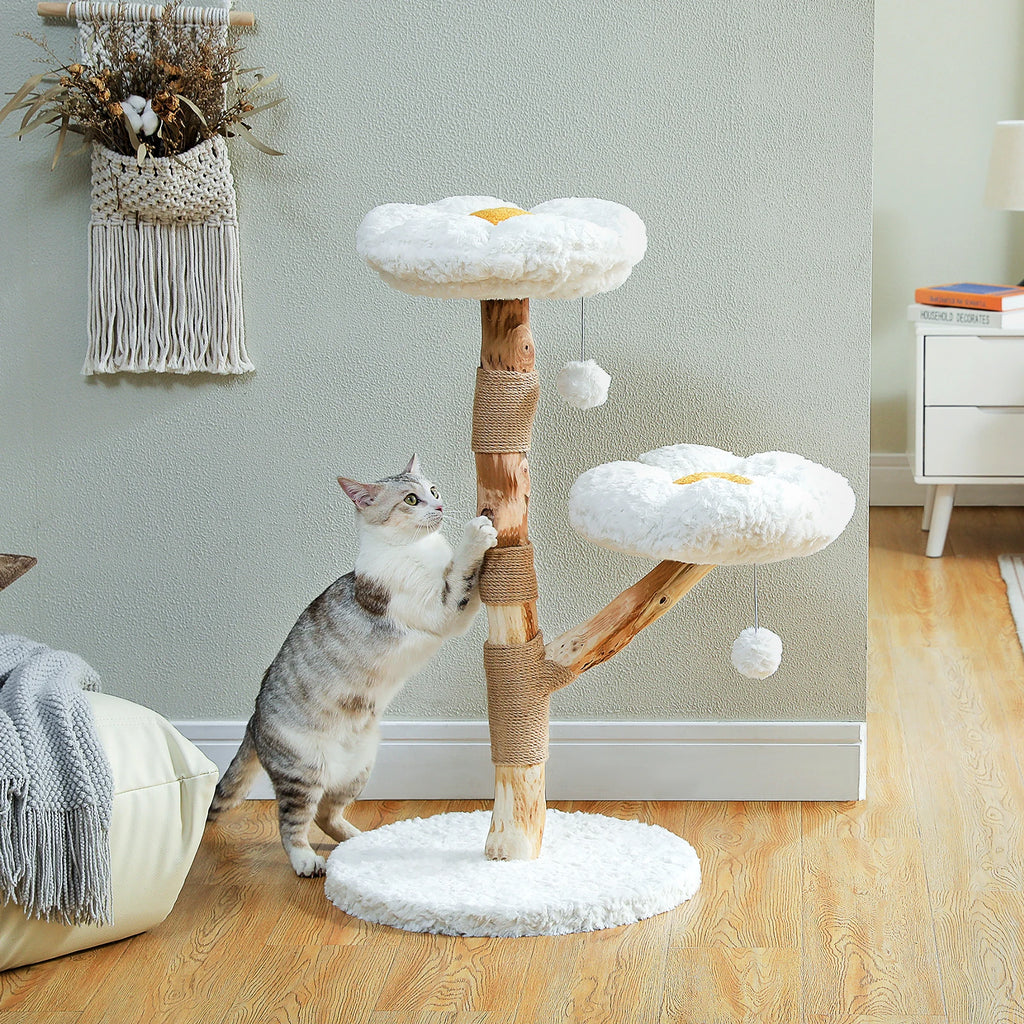 Arbre à chat en bois brut - Bofélin - 7
