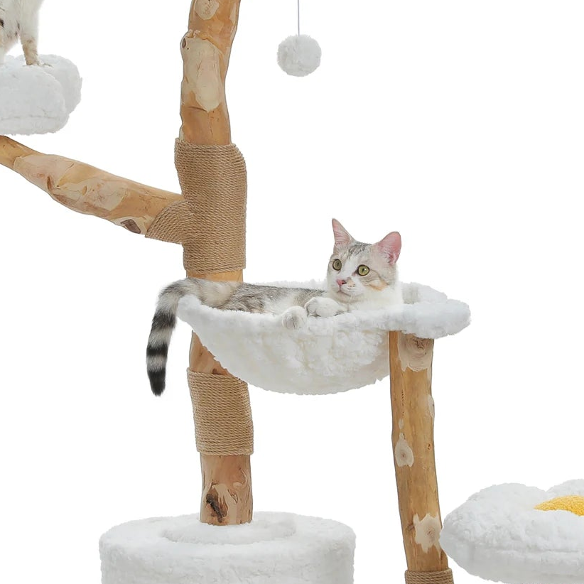 Arbre à chat en bois fleurs XXL - Bofélin - 6