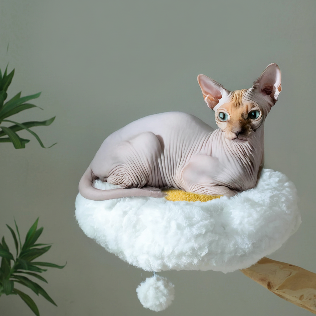Arbre à chat en bois fleurs XXL - Bofélin - 10