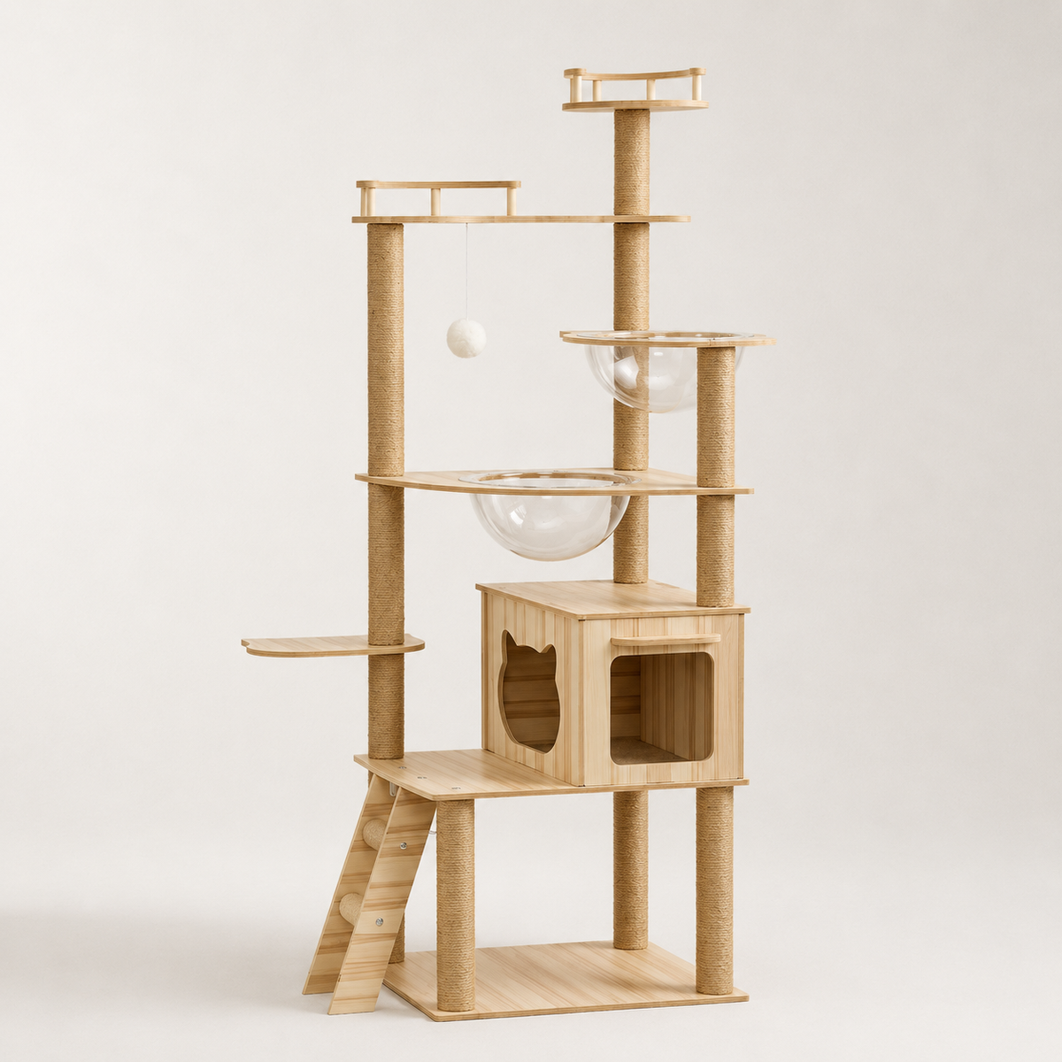 Arbre à chat en bois grand modèle - Bofélin