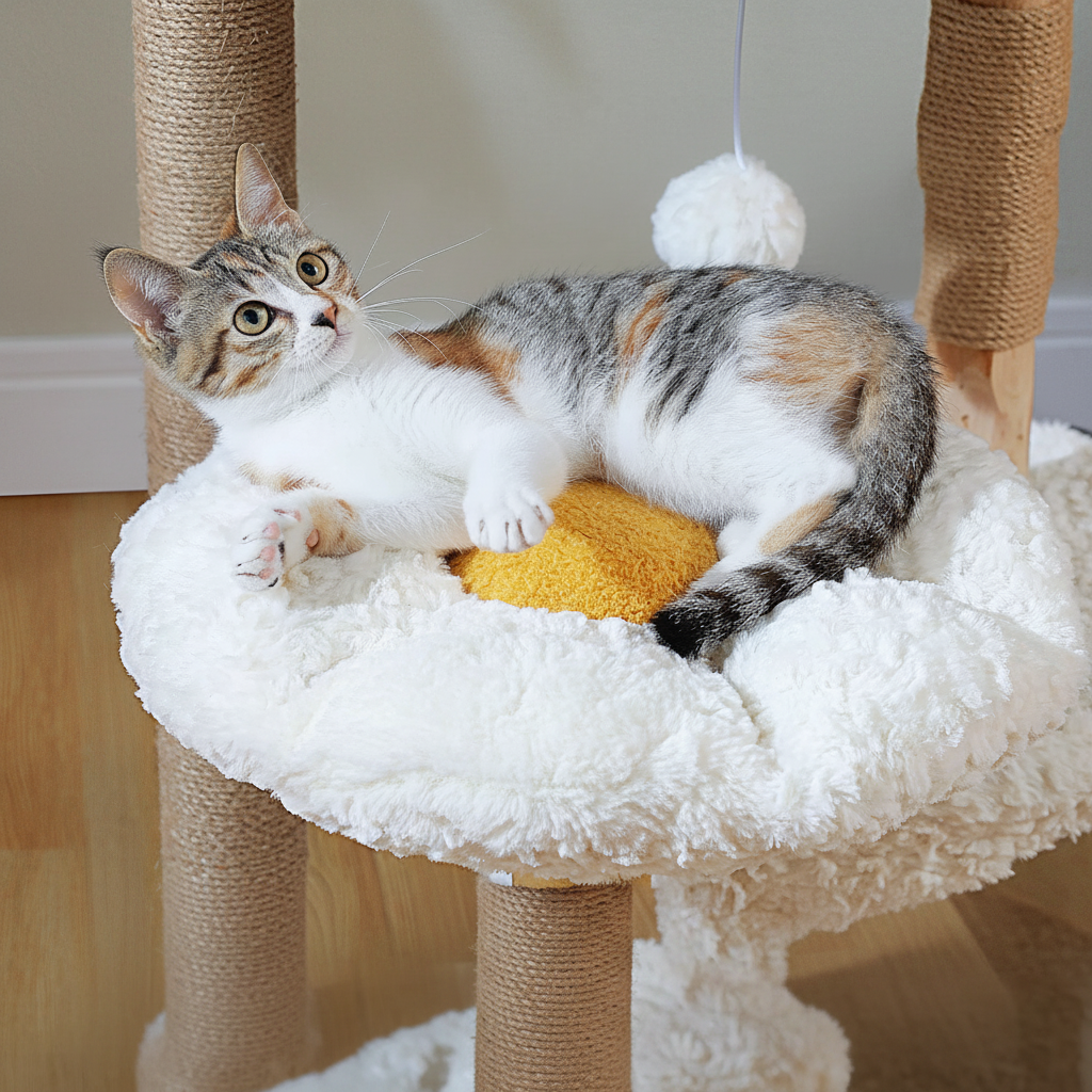 Arbre à chat en bois massif - Bofélin - 5 Image