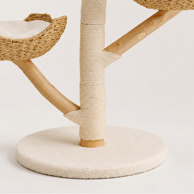 Arbre à chat en bois naturel luxe - Bofélin - 6 Image