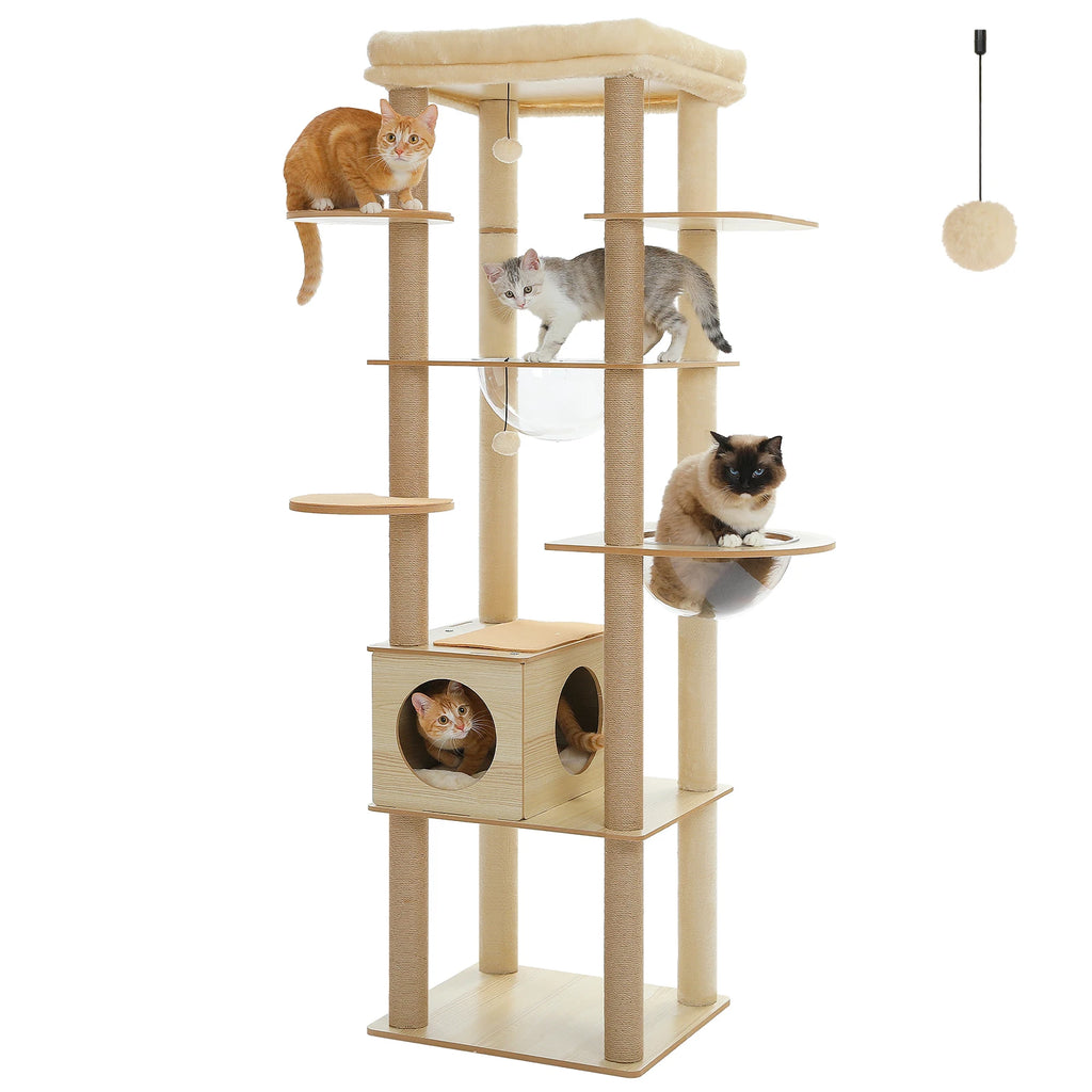 Arbre à chat en bois XXL - Bofélin - 12