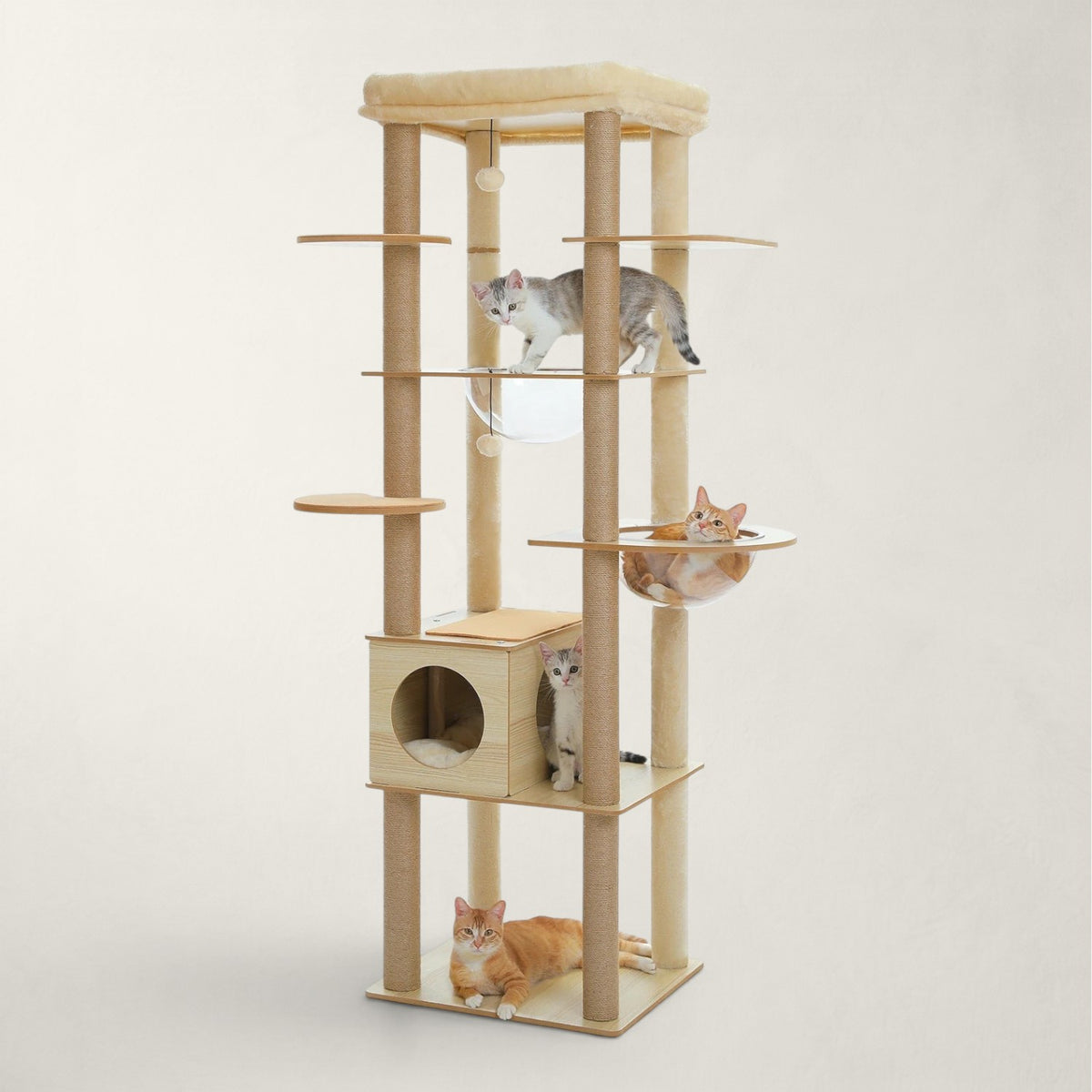 Arbre à chat en bois XXL - Bofélin - 13