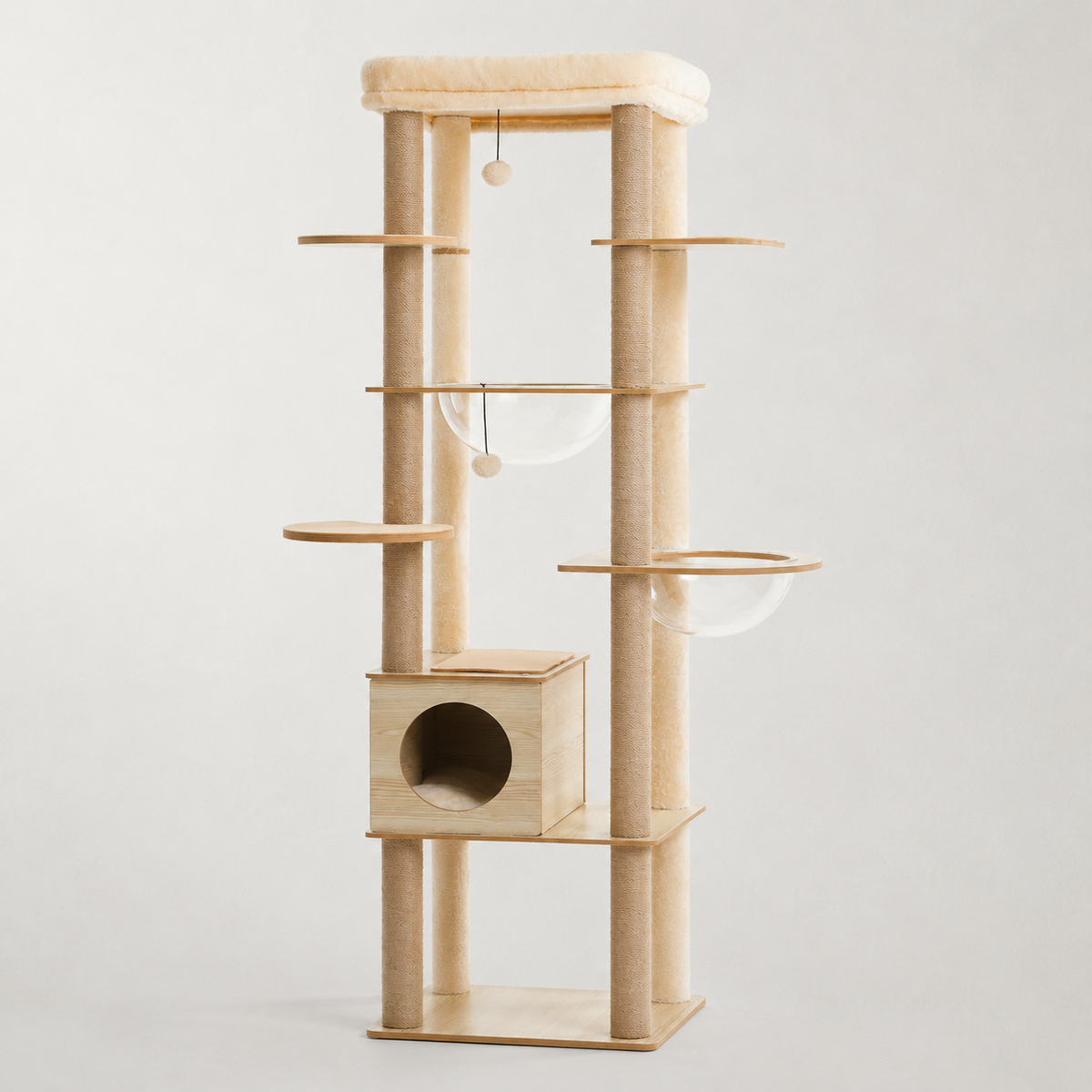 Arbre à chat en bois xxl