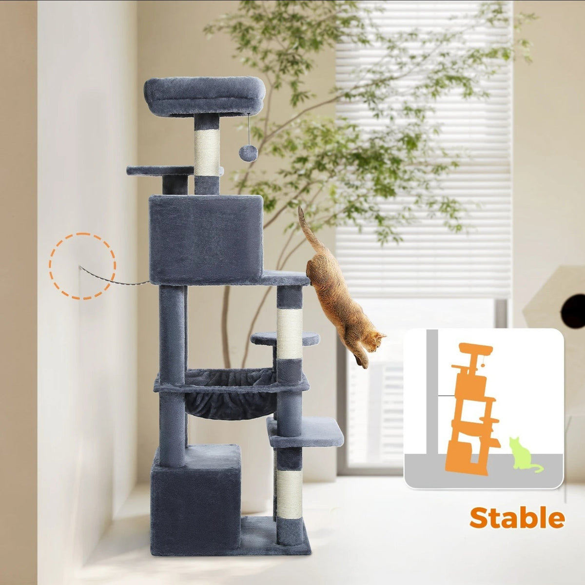 Arbre à chat grand 136cm - Bofélin - 16