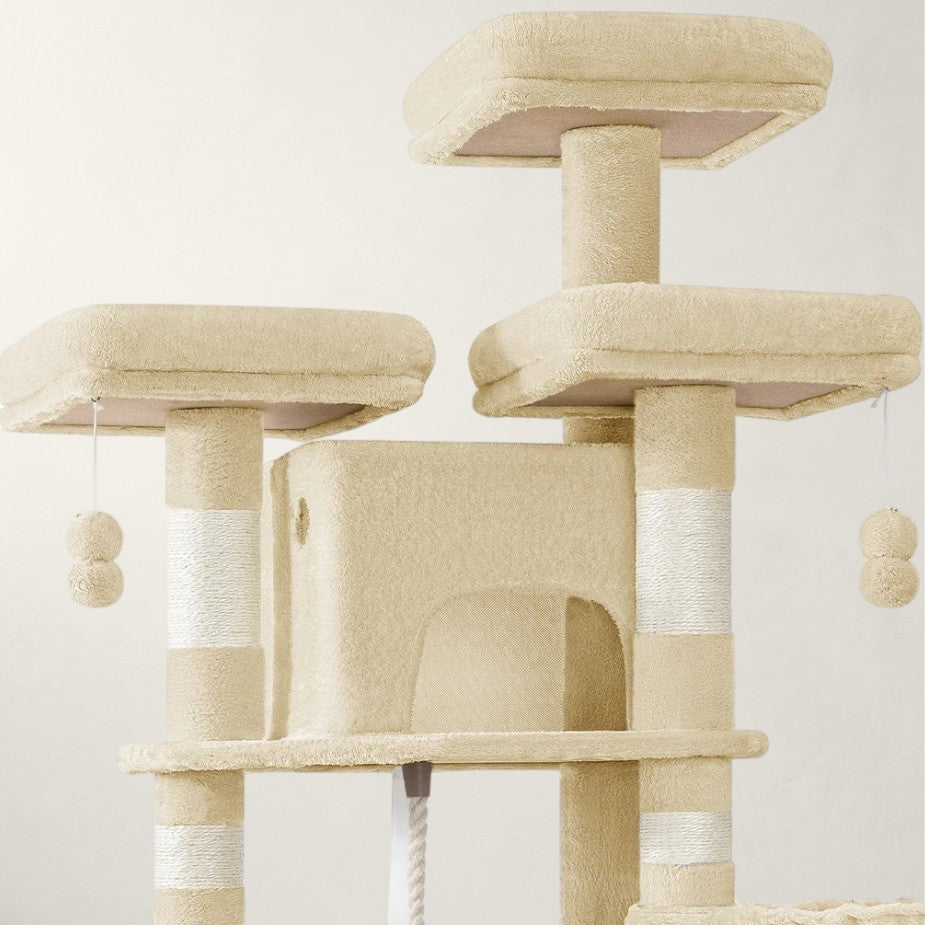 Arbre à chat Maine Coon beige - Bofélin - 5