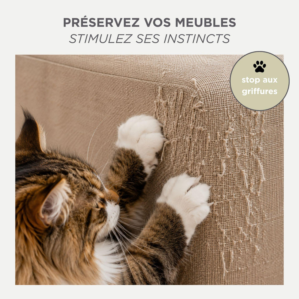 Arbre à chat mural angle beige