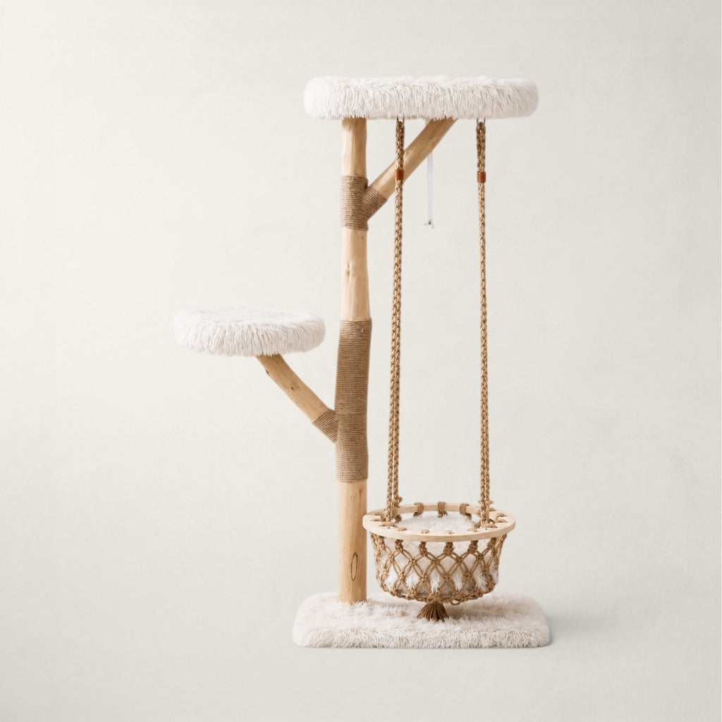 Arbre à chat scandinave avec balançoire - Bofélin