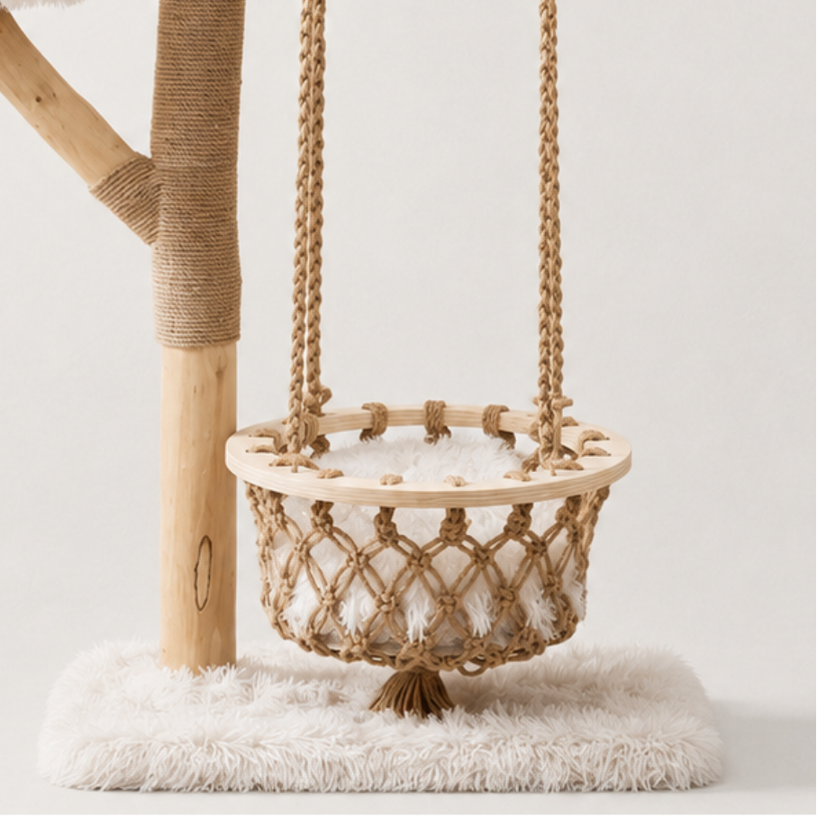 Arbre à chat scandinave avec balançoire - Bofélin - 4 Image