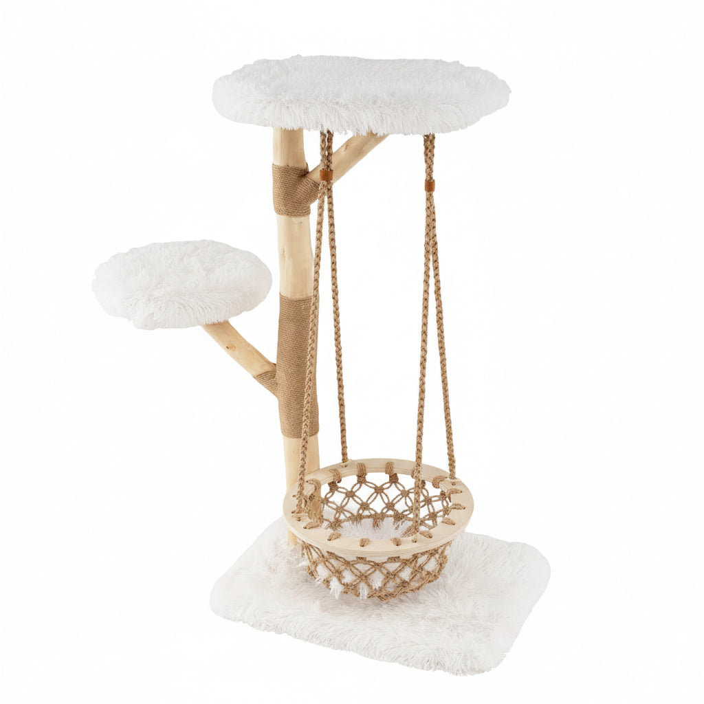 Arbre à chat scandinave avec balançoire - Bofélin - 5