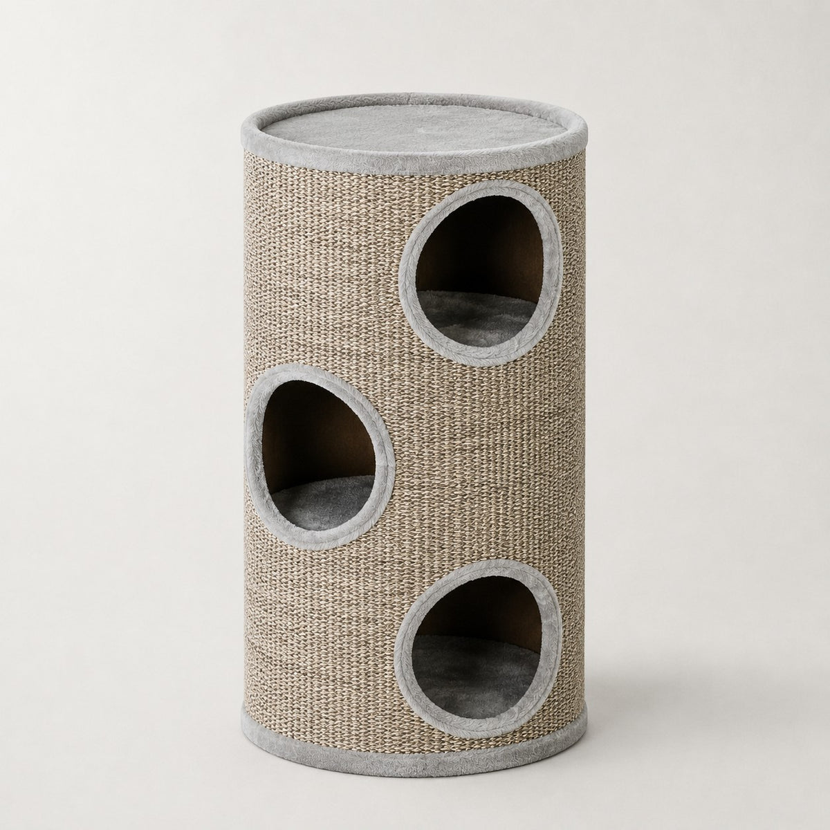 Arbre à chat tonneau gris design - Bofélin