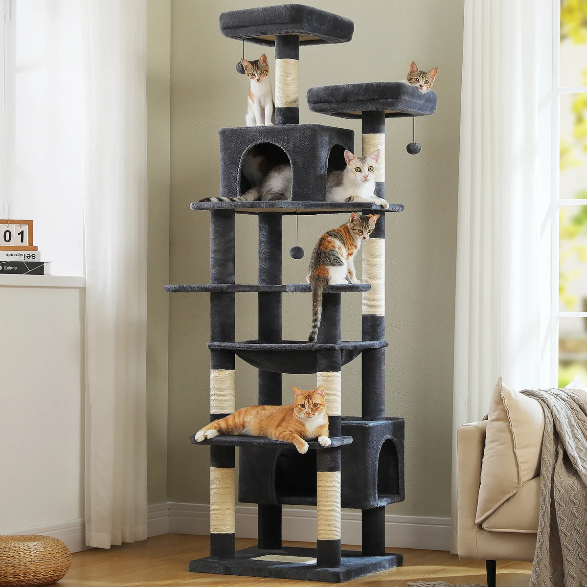 Arbre à chat xxl 2m05