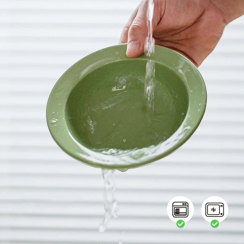 Bol en céramique vert olive Bofélin amovible et lavable au lave-vaisselle pour gamelle surélevée pour chat