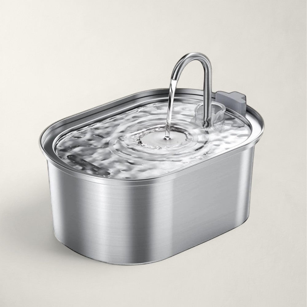 Fontaine à eau Bofélin en inox 3,2L avec pompe USB et filtres de rechange pour chat
